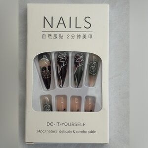 Halloween, Do it yourself nails, black, pointed